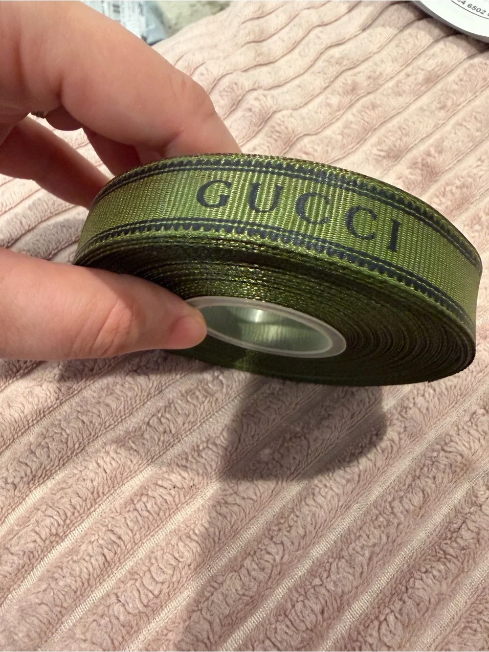 GUCCI Men’s Olive Green Branded Ribbon 40 yards